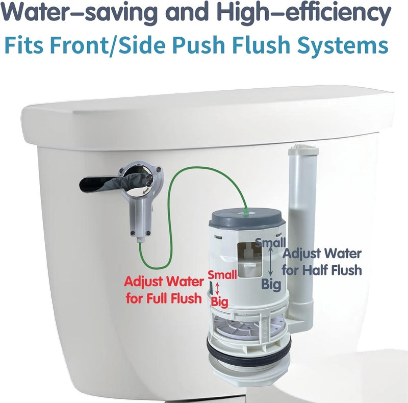 Vootenec Toilet Tank Replacement Kit for Lever-Handle Toilets - Includes Water-Saving 3-Inch Dual Flush Valve Replacement with Integrated Handle, Adjustable Fill Valve - Image 5